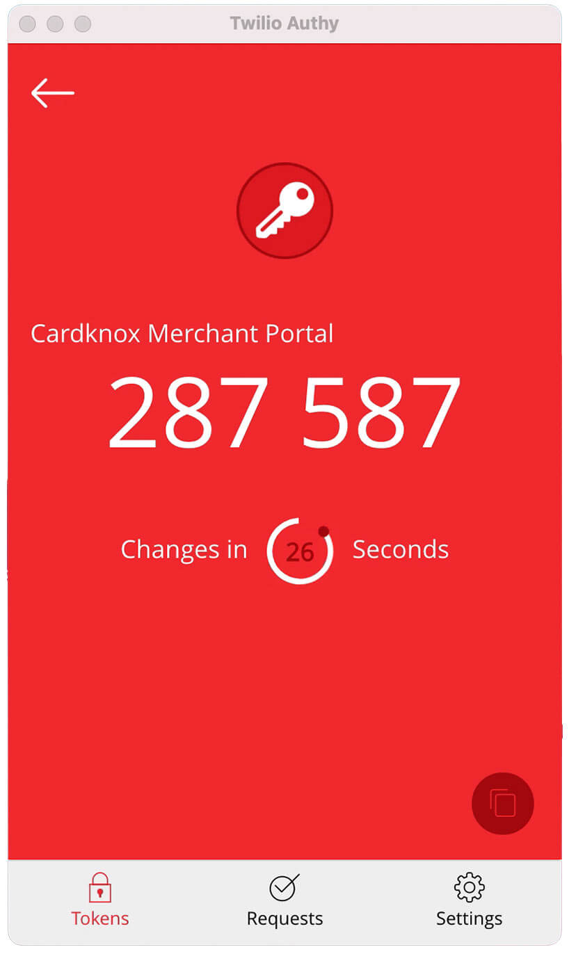 Authy Confirmation Code