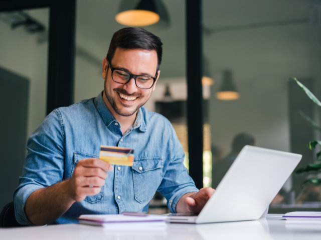 Man with Credit Card - Payment Facilitator