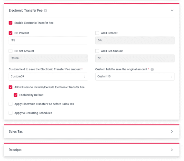 Electronic Transfer Fee Now Enabled by Default