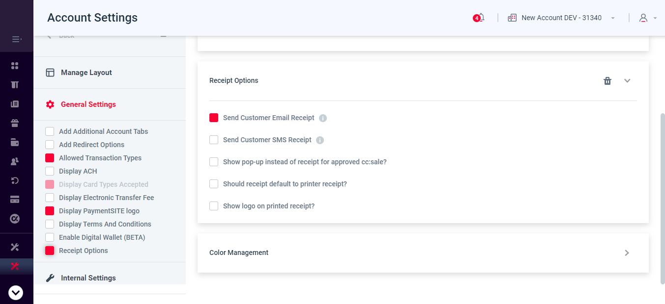 PaymentSITE Receipts