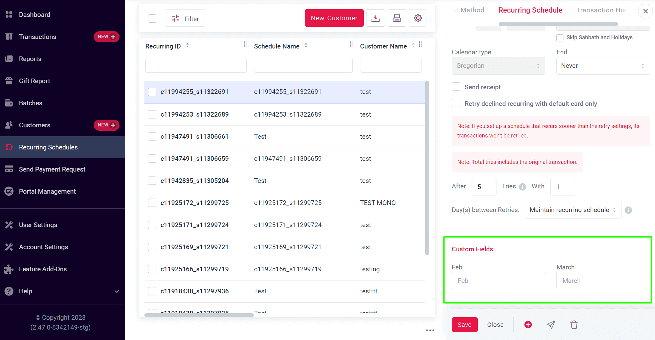 Custom Fields Are Now Visible in the Recurring Schedule Dashboard