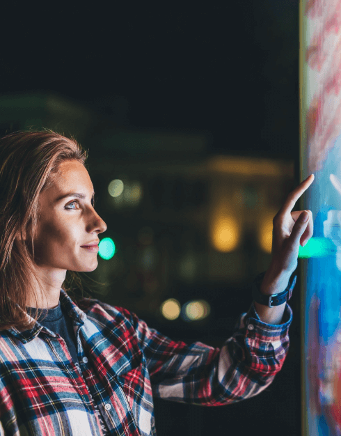 Touchscreen Lady Photo