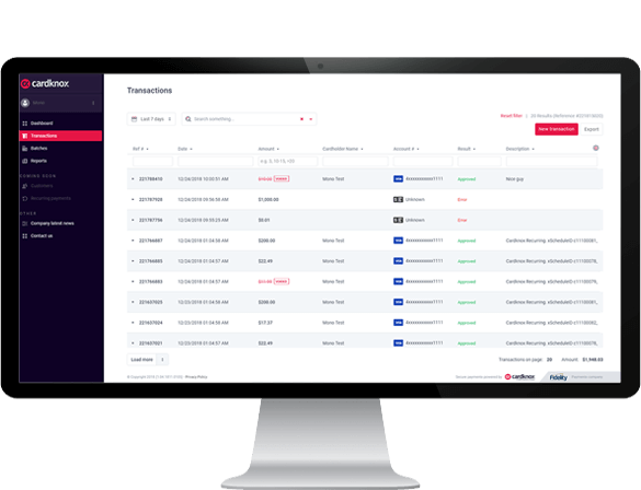 flexible transaction monitoring